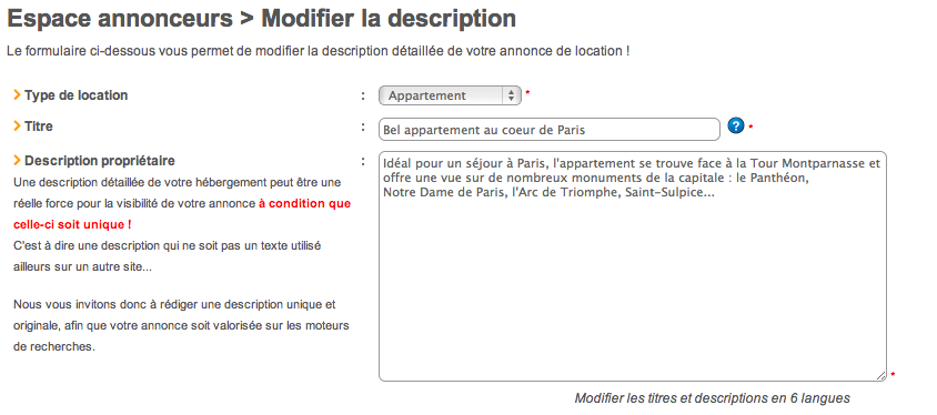 modifier-description annonce