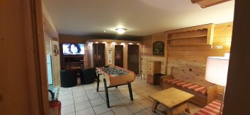 salon cheminée, home cinéma, internet bois fournie